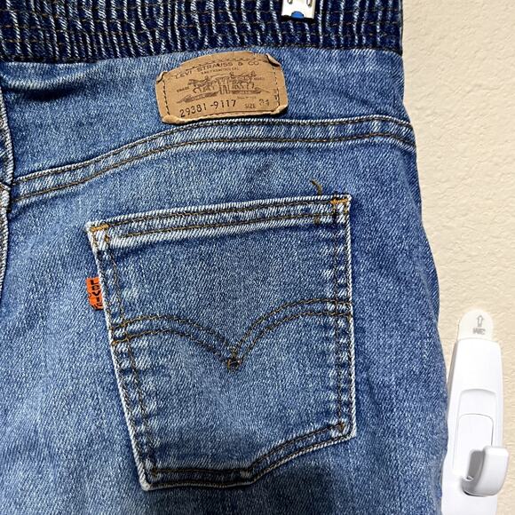 Vintage Levi's Jean Shorts orange tab women's 34 cut off raw hem bermuda mom - Picture 3 of 7